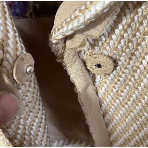 Anthropologie Tapemeasure Wool/ Silk Woven Tweed Boucle Tan  Blazer Size 6 - Picture 5 of 8